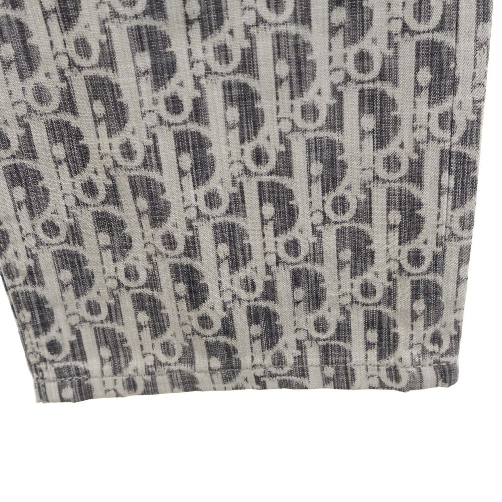 Dior Oblique Denim Pants Slim Fit All Over Print Gray — view 5