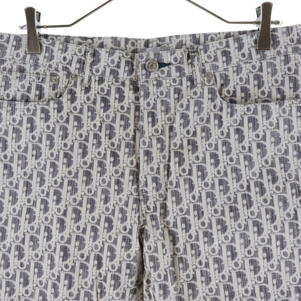 Dior Oblique Denim Pants Slim Fit All Over Print Gray — view 3