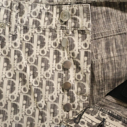 Dior Oblique Denim Pants Slim Fit All Over Print Gray — view 7