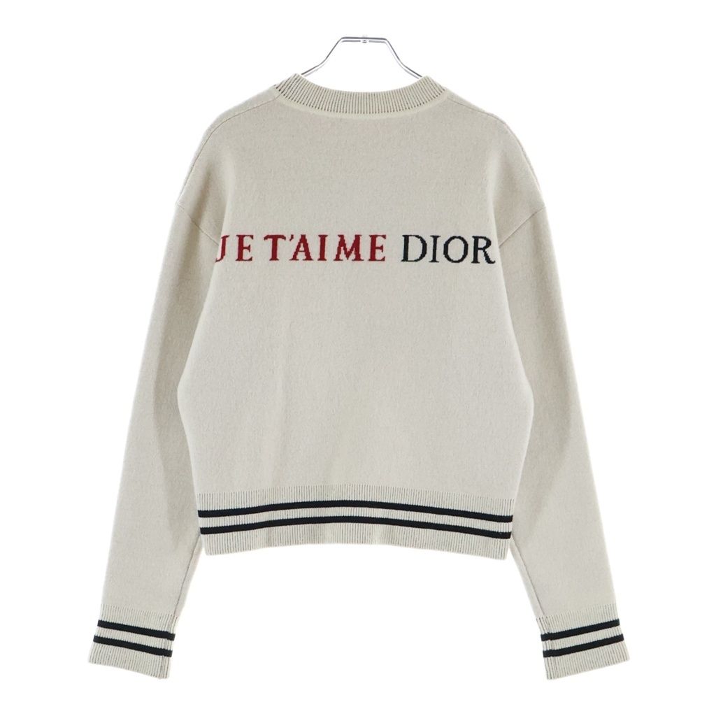 Dior Heart Logo Cashmere Knit Sweater White — view 2
