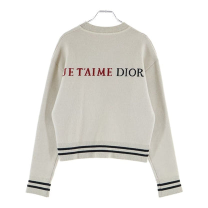 Dior Heart Logo Cashmere Knit Sweater White — view 2