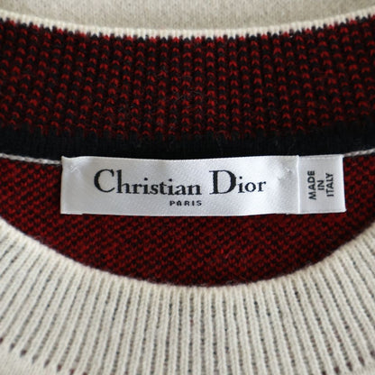 Dior Heart Logo Cashmere Knit Sweater White — view 7
