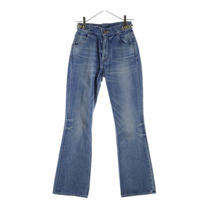 Celine Triomphe Embellishment Margaret Flare Denim Jeans Indigo