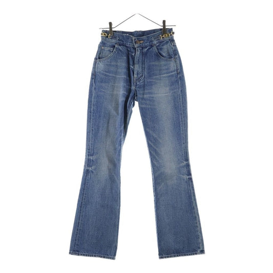 Celine Triomphe Embellishment Margaret Flare Denim Jeans Indigo