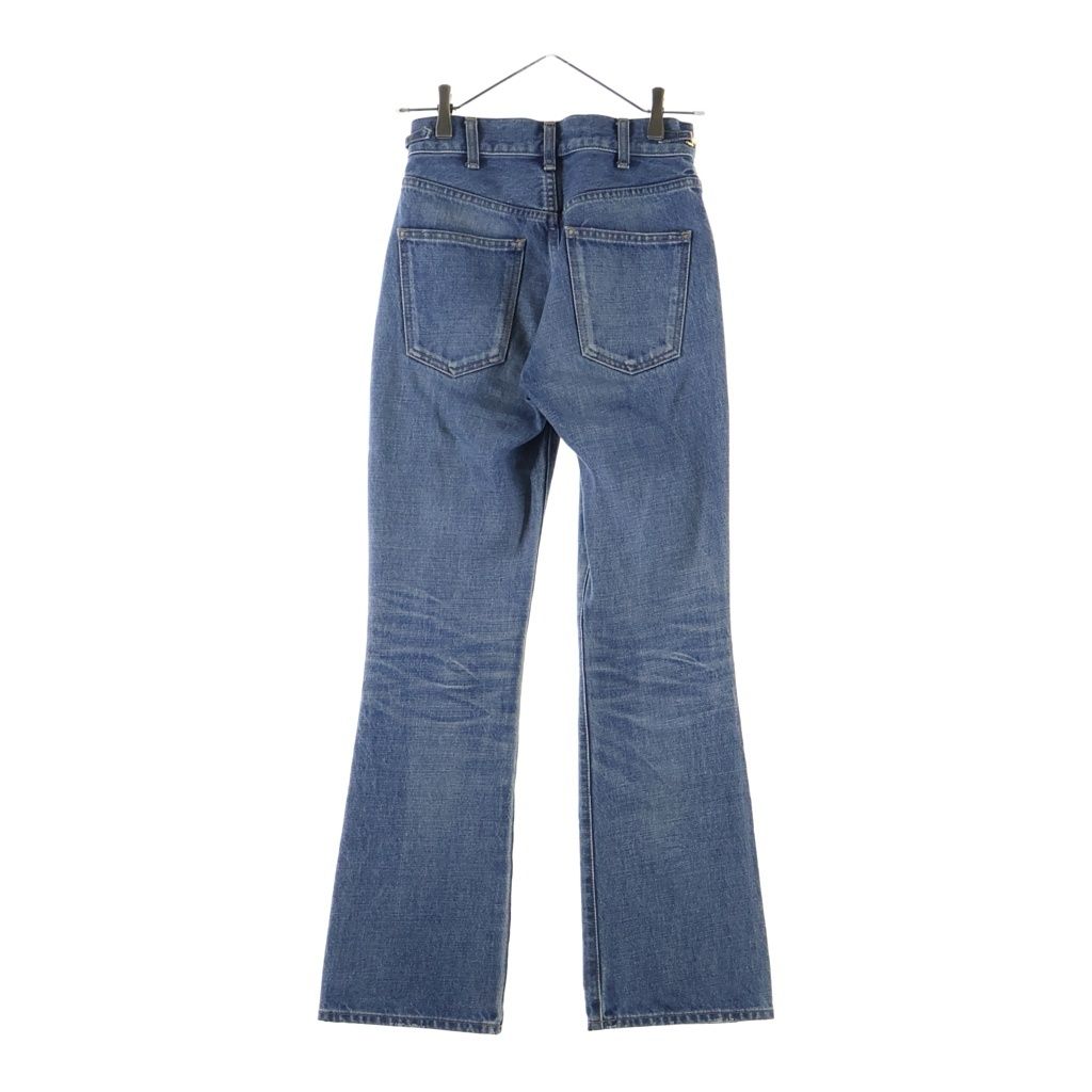Celine Triomphe Embellishment Margaret Flare Denim Jeans Indigo — view 2