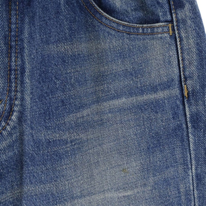 Celine Triomphe Embellishment Margaret Flare Denim Jeans Indigo — view 5