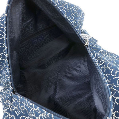 Chanel Canvas Clutch Navy — view 2