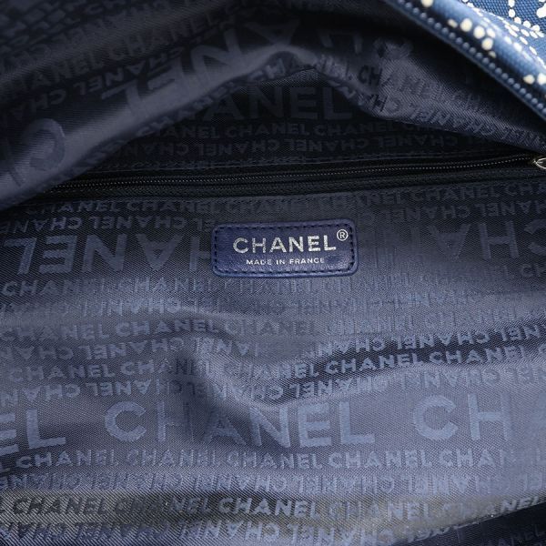 Chanel Canvas Clutch Navy — view 8