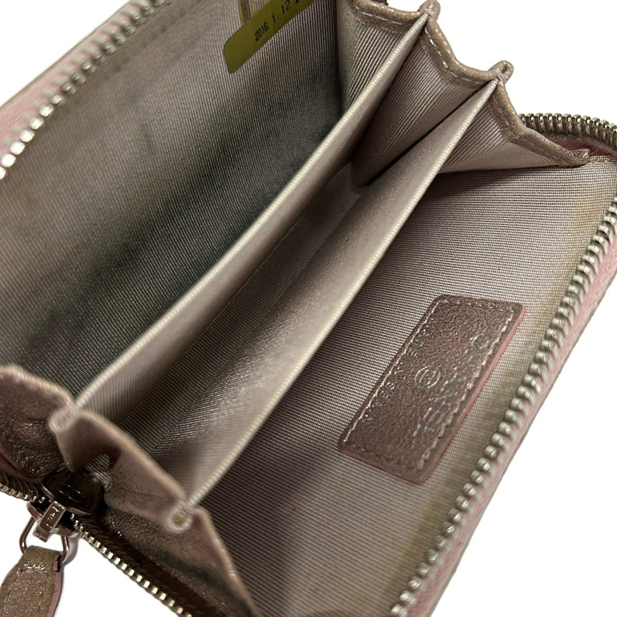 Chanel Coin Purse Quilted Pink Silver Zip Around Lambskin — view 3