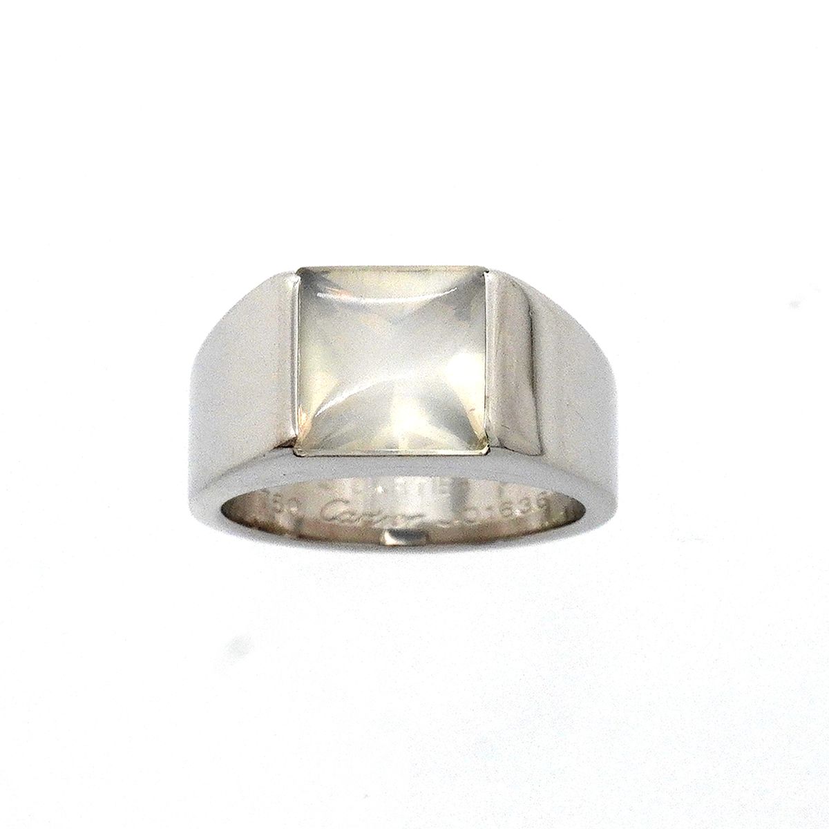 Cartier Ring Tank 18k White Gold Moonstone — view 2