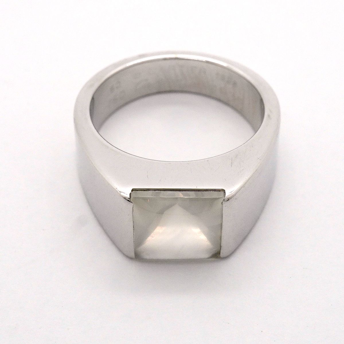Cartier Ring Tank 18k White Gold Moonstone — view 3