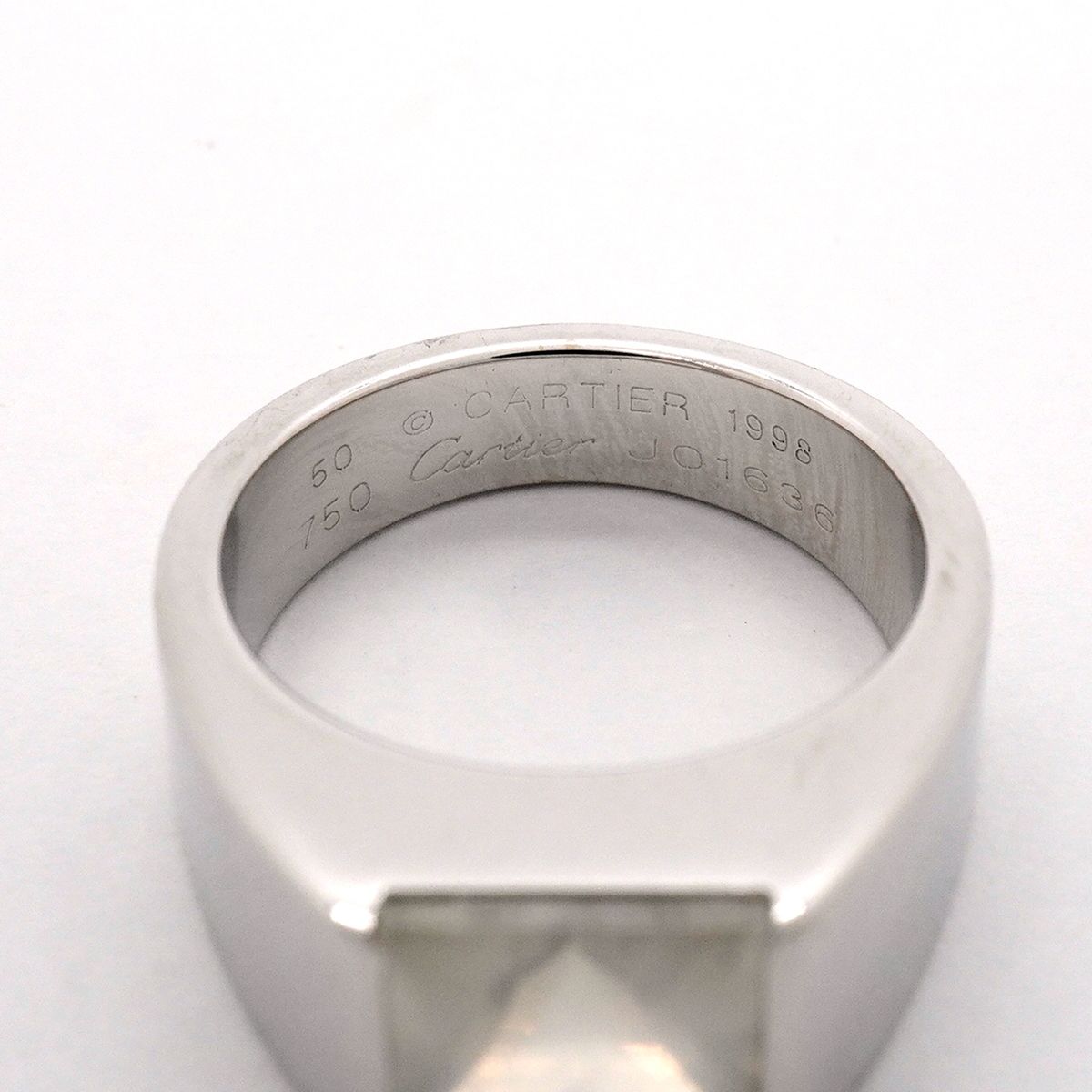 Cartier Ring Tank 18k White Gold Moonstone — view 4