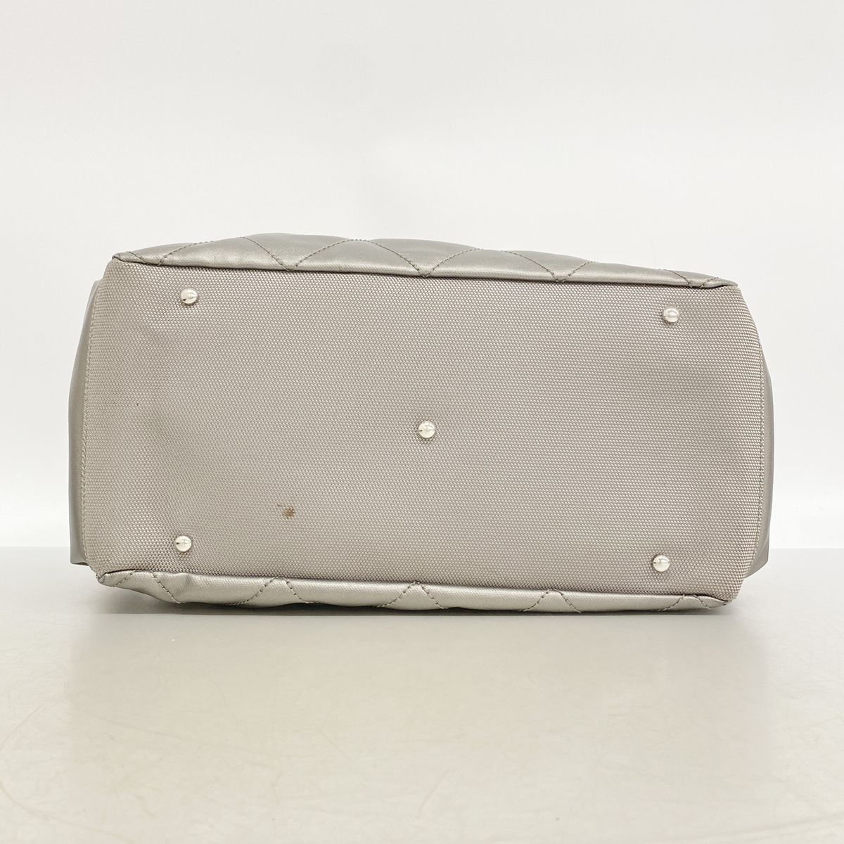 Chanel Shoulder Bag Paris Biarritz Canvas Gray Silver — view 3
