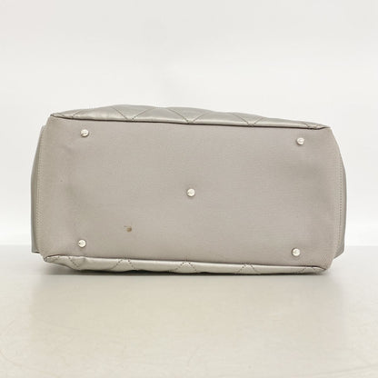 Chanel Shoulder Bag Paris Biarritz Canvas Gray Silver — view 3