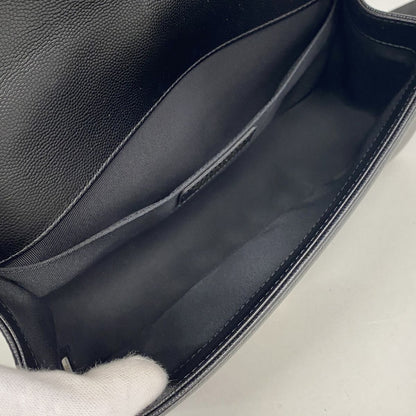 Chanel Shoulder Bag Boy Caviar Leather Black Champagne Gold — view 4