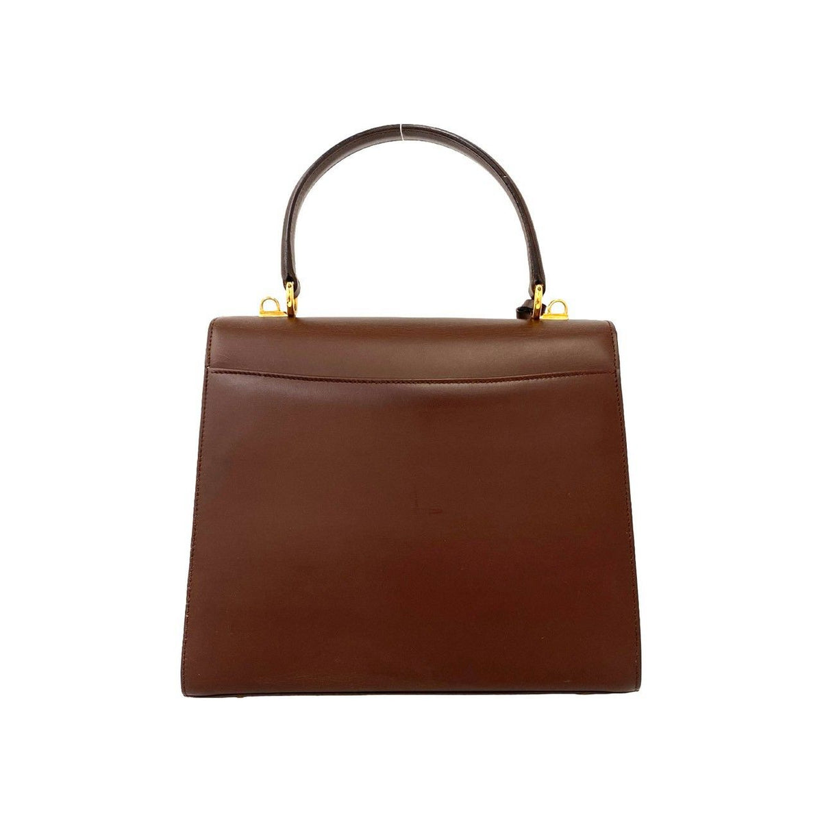 Gucci Vintage Ladylock Logo Leather 2-Way Shoulder Bag Brown — view 3