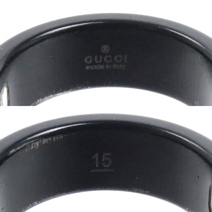 Gucci 18k White Gold Synthetic Corundum Icon Ring — view 5