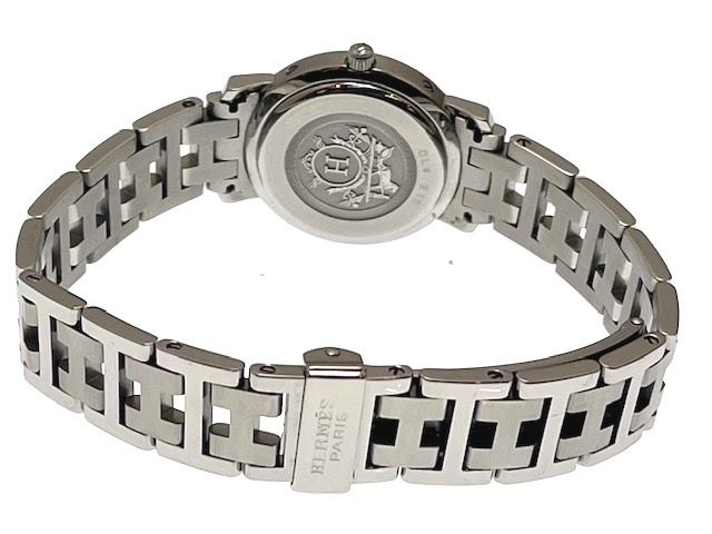Hermes Clipper Watch Stainless Steel White Dial Quartz — view 3