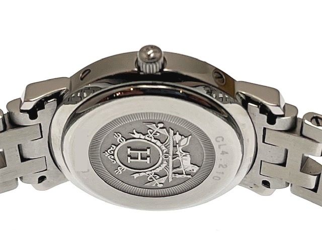Hermes Clipper Watch Stainless Steel White Dial Quartz — view 5