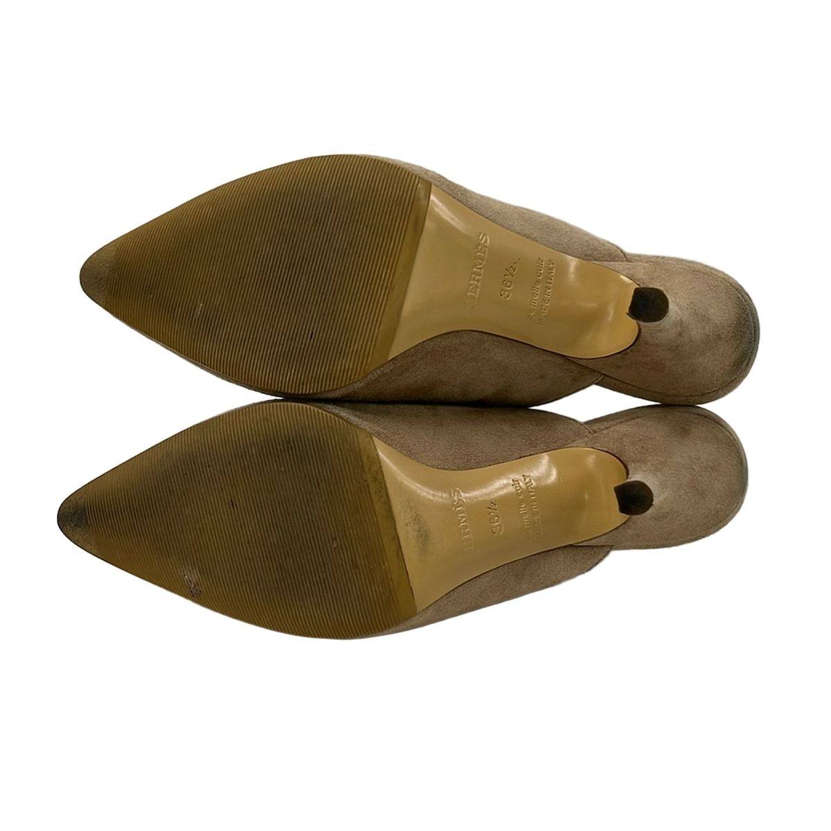 Hermes Mules Gray Beige — view 4