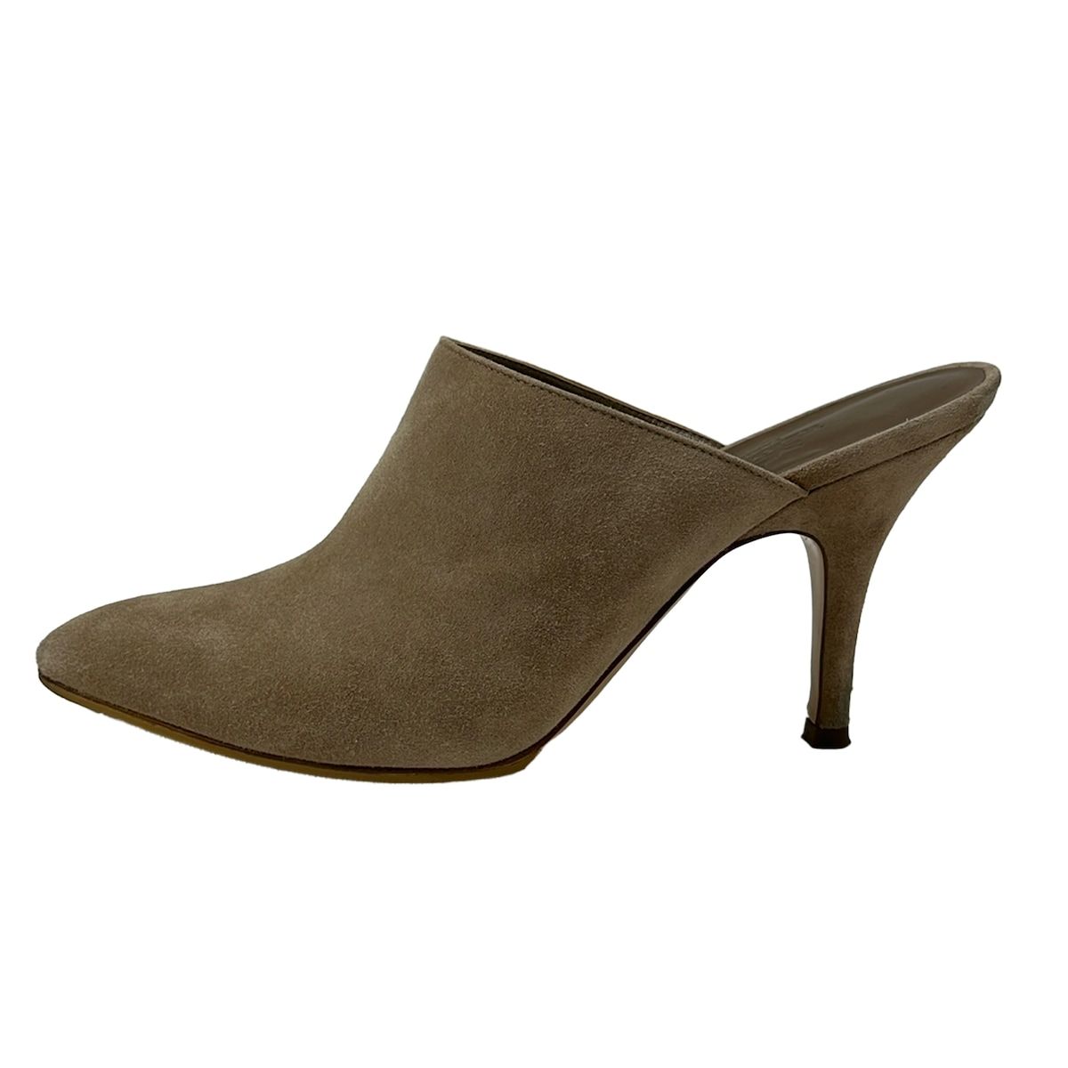Hermes Mules Gray Beige