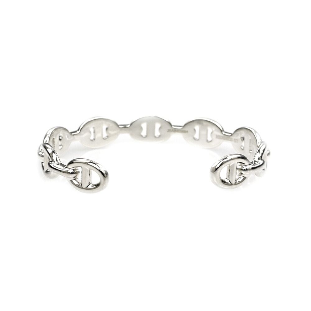 Hermes Bangle Chaine D'ancre Enchainee Silver Bracelet — view 2