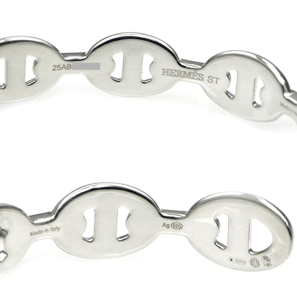 Hermes Bangle Chaine D'ancre Enchainee Silver Bracelet — view 6