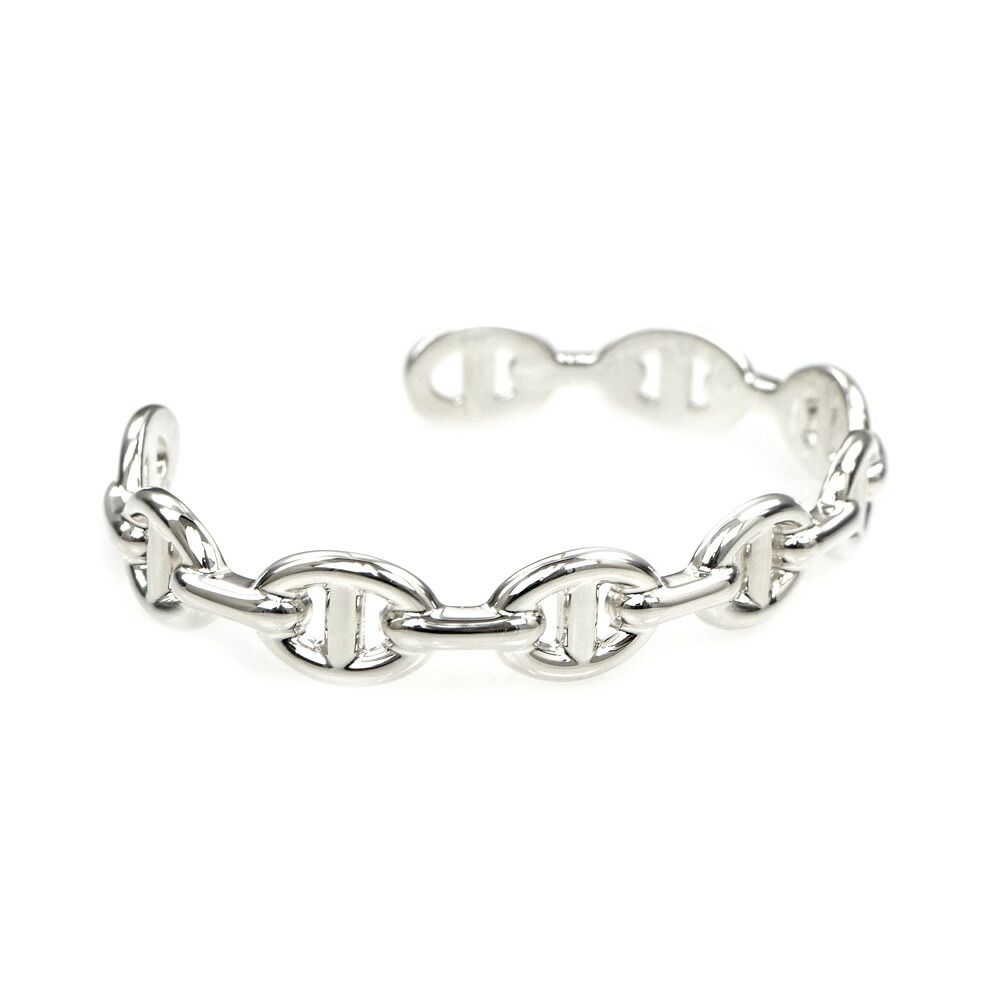 Hermes Bangle Chaine D'ancre Enchainee Silver Bracelet — view 4
