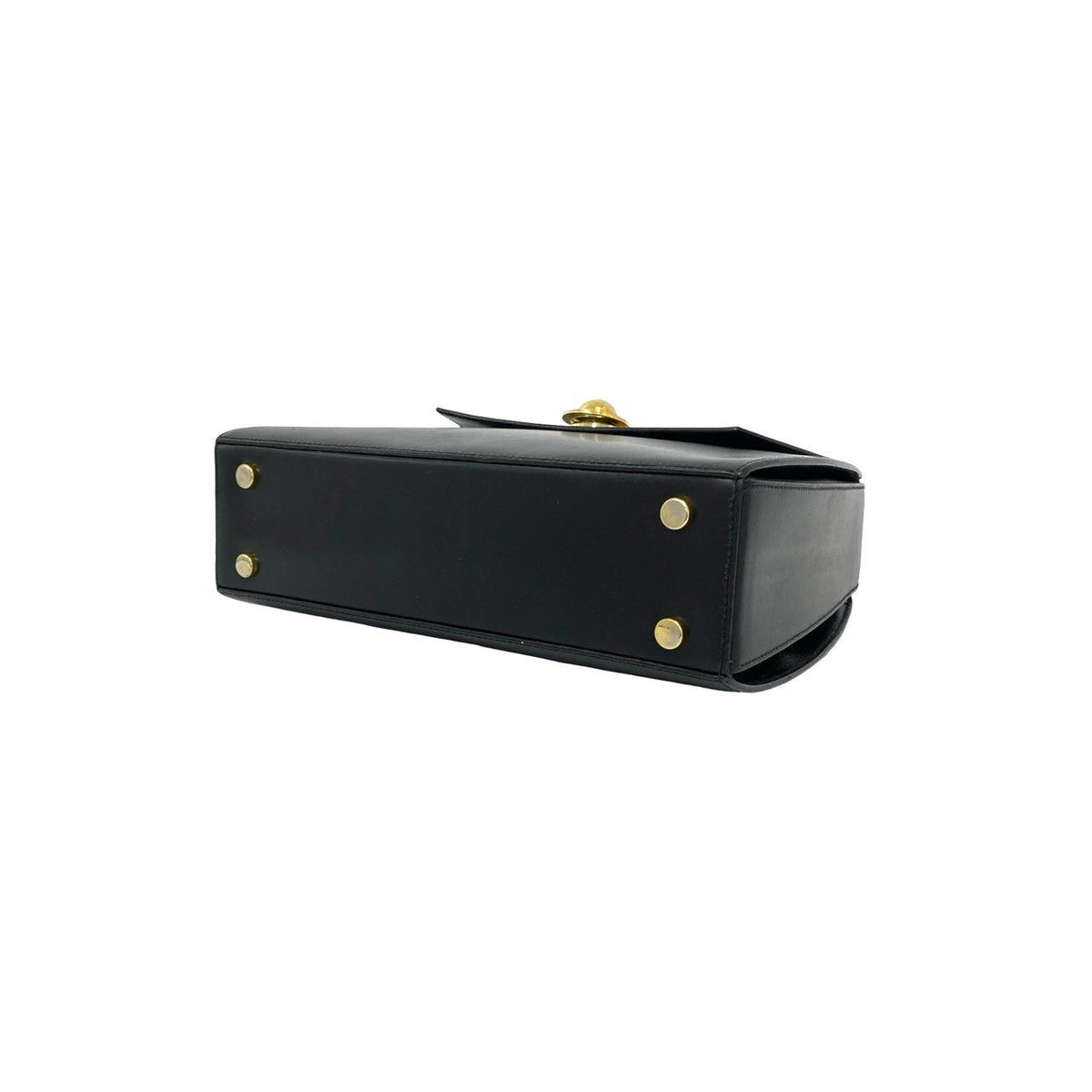 Celine Vintage Star Ball Logo Leather Handbag Mini Tote Black — view 8