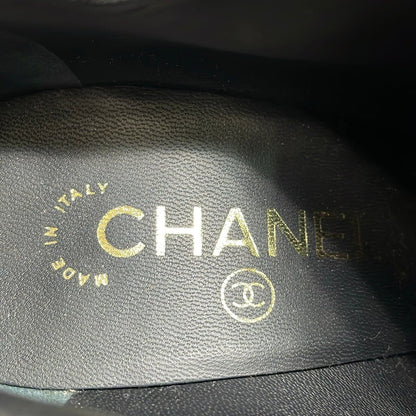 Chanel Booties 37C Black Leather Boots — view 5