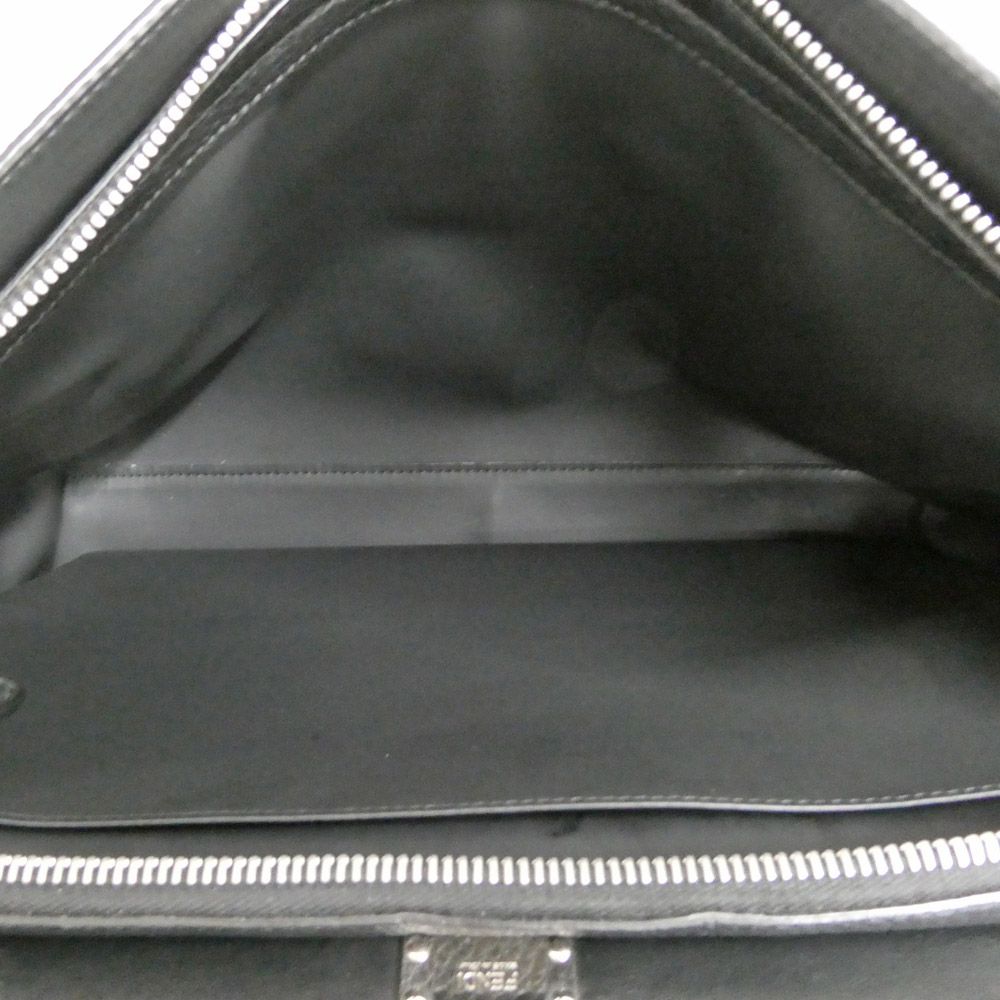 Fendi Peekaboo Iconic Essential Selleria Black Silver 2-Way Handbag — view 5