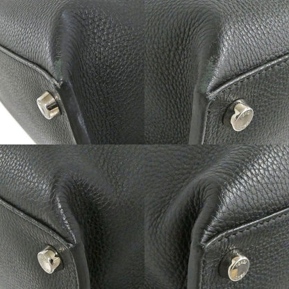 Fendi Peekaboo Iconic Essential Selleria Black Silver 2-Way Handbag — view 8