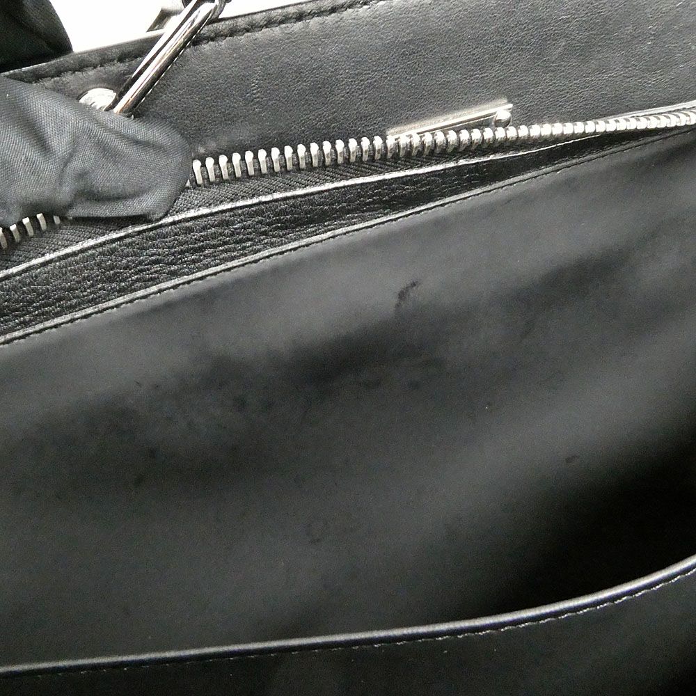 Fendi Peekaboo Iconic Essential Selleria Black Silver 2-Way Handbag — view 7