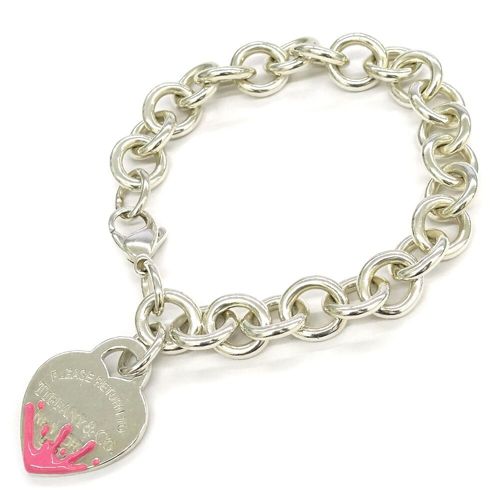 Tiffany & Co Bracelet Return to Tiffany Heart Splash Silver Pink