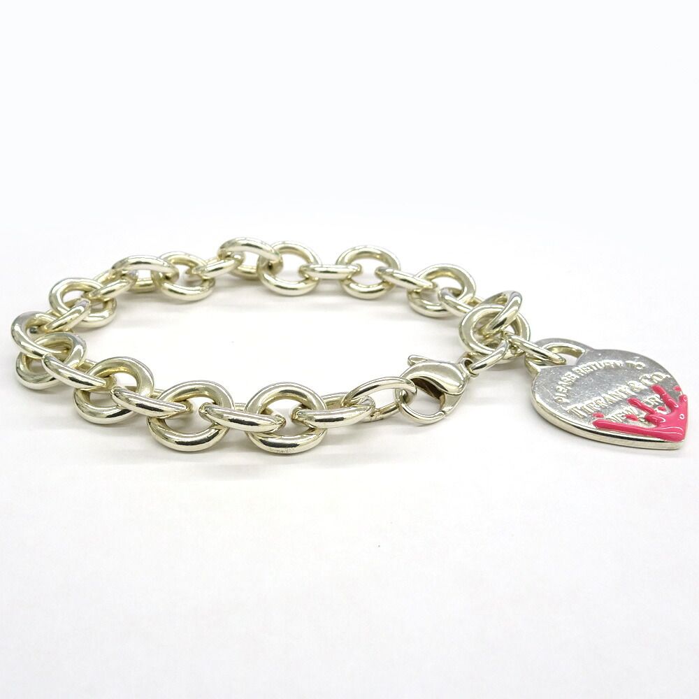 Tiffany & Co Bracelet Return to Tiffany Heart Splash Silver Pink — view 3