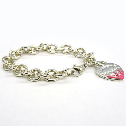Tiffany & Co Bracelet Return to Tiffany Heart Splash Silver Pink — view 3