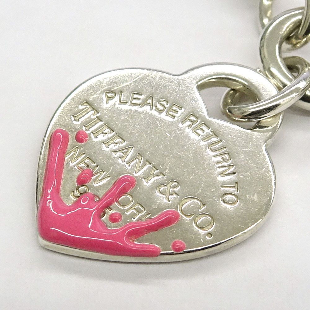 Tiffany & Co Bracelet Return to Tiffany Heart Splash Silver Pink — view 4