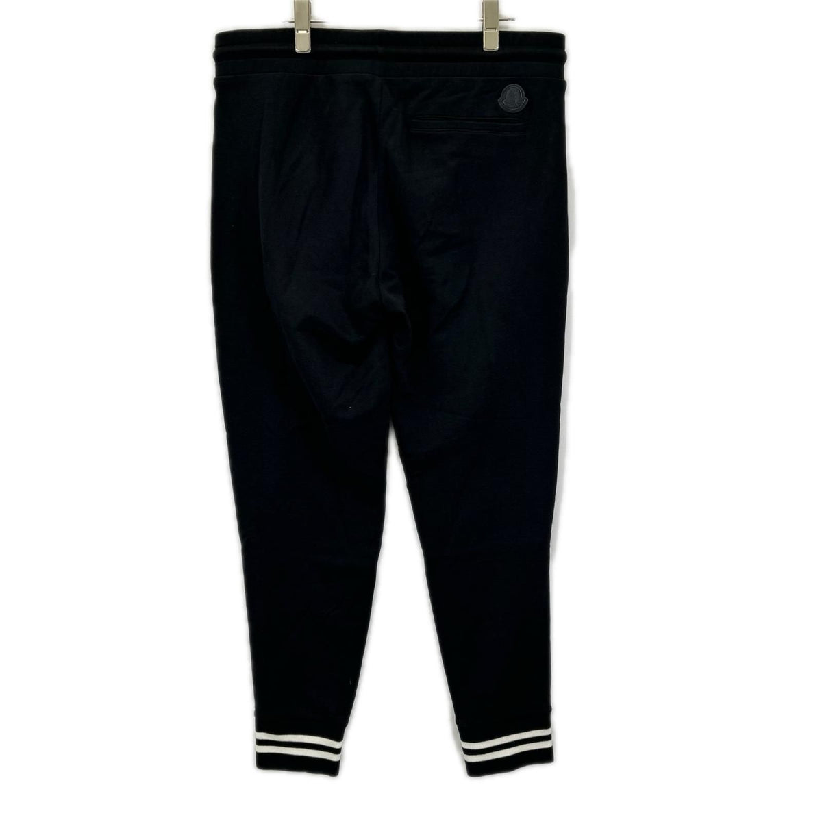 Moncler Black Leather Patch Pantalone Lungo Sweatpants Pants — view 2