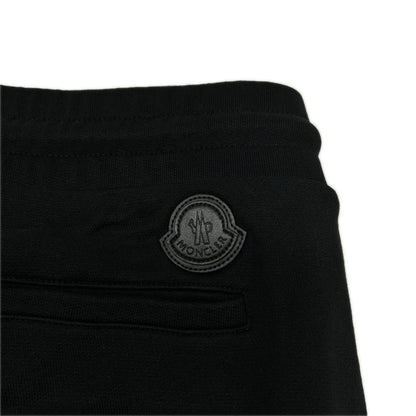 Moncler Black Leather Patch Pantalone Lungo Sweatpants Pants — view 5