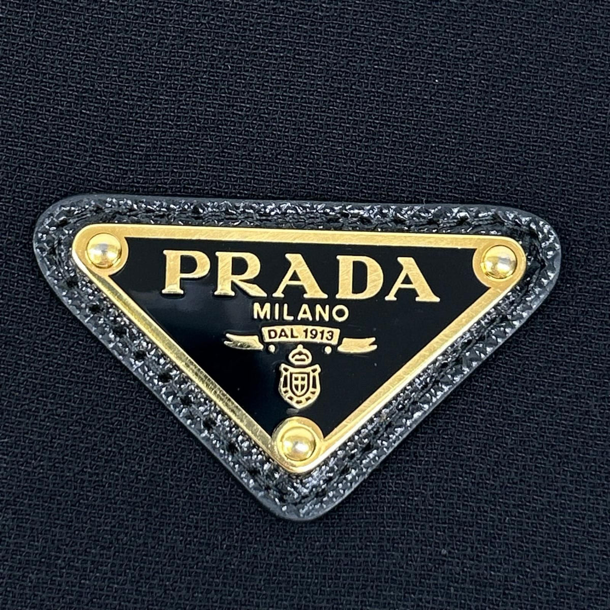 Prada Black Triangle Logo Wool Mini Skirt 38 — view 7