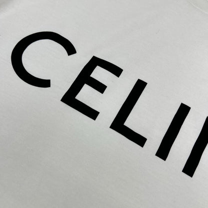 Celine White Cropped Length Short Sleeve T-Shirt XS — view 8