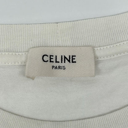 Celine White Cropped Length Short Sleeve T-Shirt XS — view 3