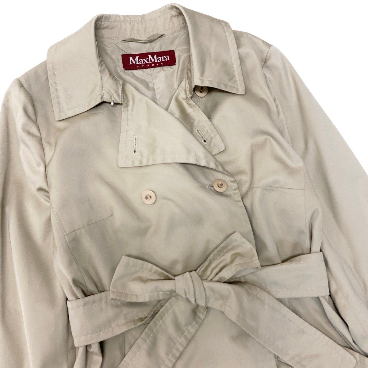 Max Mara Studio Trench Coat Double Breasted Beige 38 — view 5