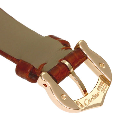 Cartier Tank Americanine Mini Watch 18k Pink Gold Leather — view 8