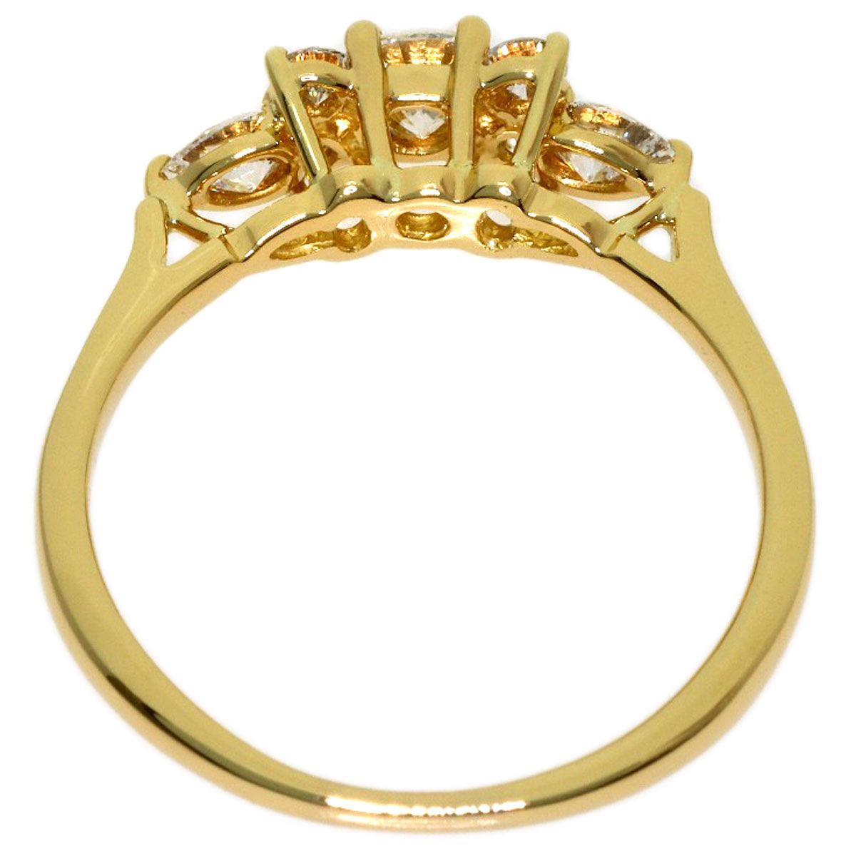Tiffany & Co Seven Stone Diamond Ring 18k Yellow Gold — view 4