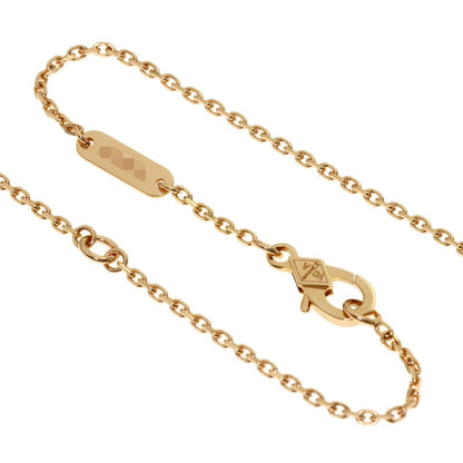 Van Cleef & Arpels Vintage Alhambra Onyx Diamond Necklace 18k Pink Gold — view 3