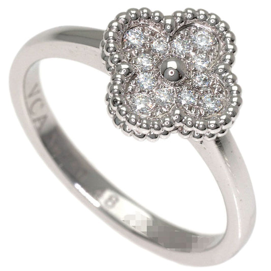 Van Cleef & Arpels Sweet Alhambra Diamond 48 Ring 18k White Gold