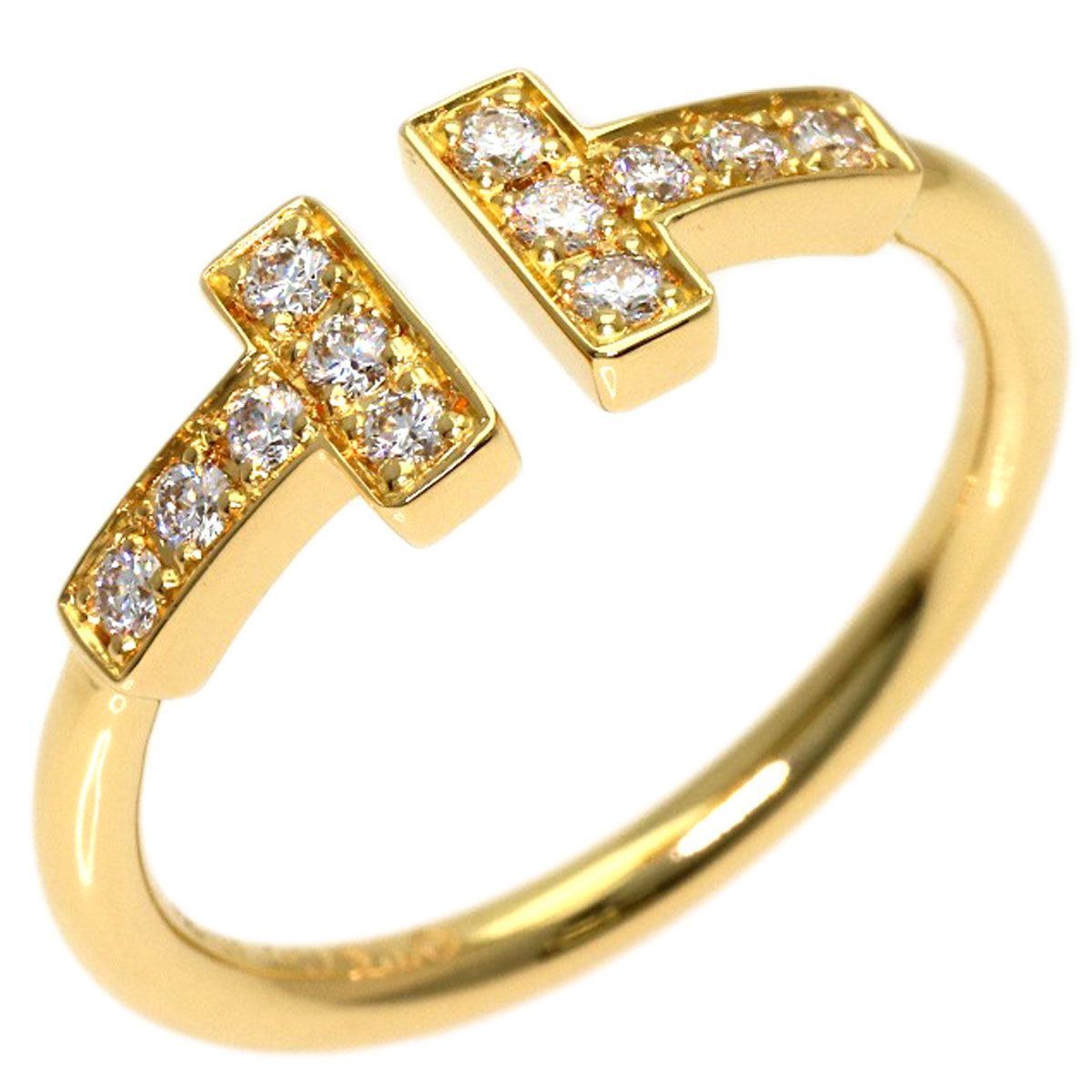 Tiffany & Co T Wire Diamond Ring 18k Yellow Gold — view 2