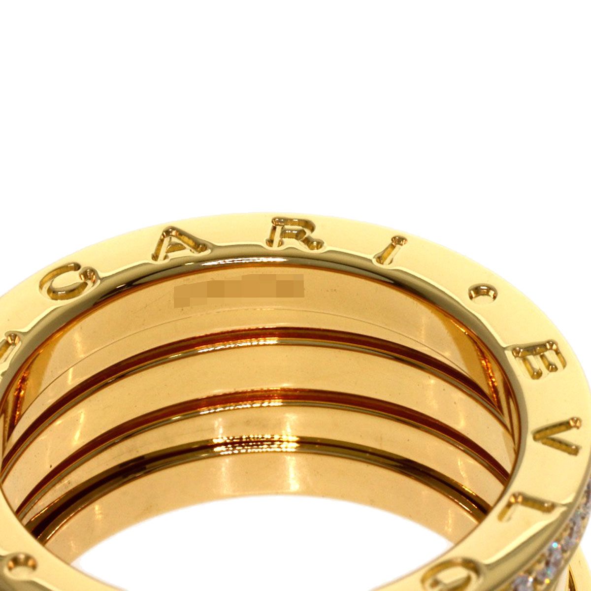 Bvlgari B.zero1 Edge Diamond Band 54 Ring 18k Yellow Gold — view 5