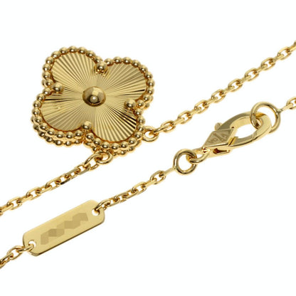 Van Cleef & Arpels Vintage Alhambra Guilloche Necklace 18k Yellow Gold — view 2